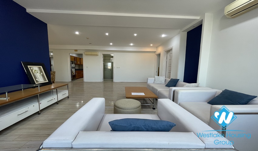 High floor apartment fully furnished new modern four bedrooms for rent E4 ciputra